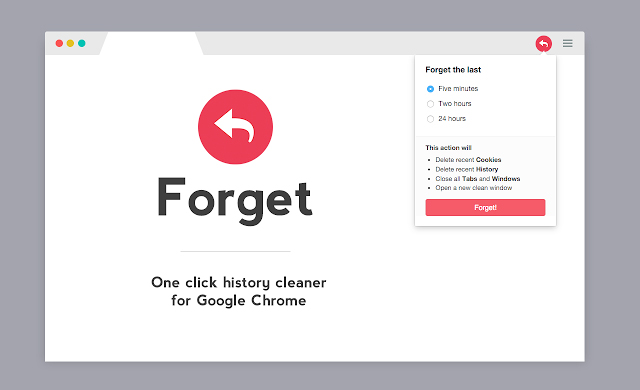 Forget - one click history cleaner for Chrome
